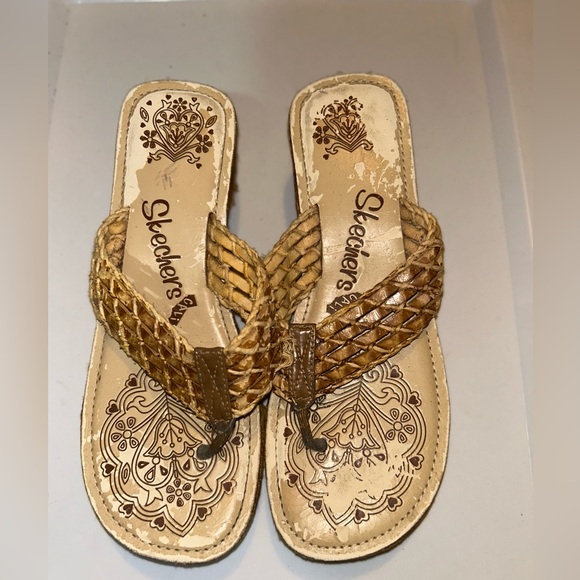 Skechers Cali Woven Espadrille Wedge Sandals Size 8 l Women’s Boho Summer Shoes - Picture 2 of 13